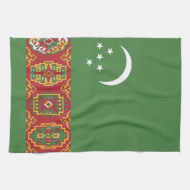 Flagge Turkmenistans Geschirrtuch