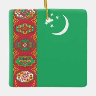 Flagge Turkmenistans Keramikornament