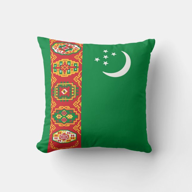 Flagge Turkmenistans Kissen (Vorderseite)