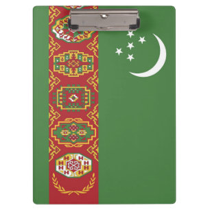 Flagge Turkmenistans Klemmbrett