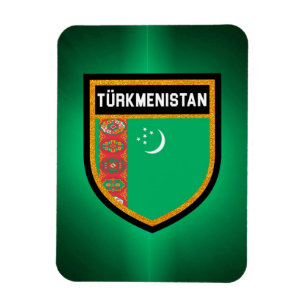 Flagge Turkmenistans Magnet