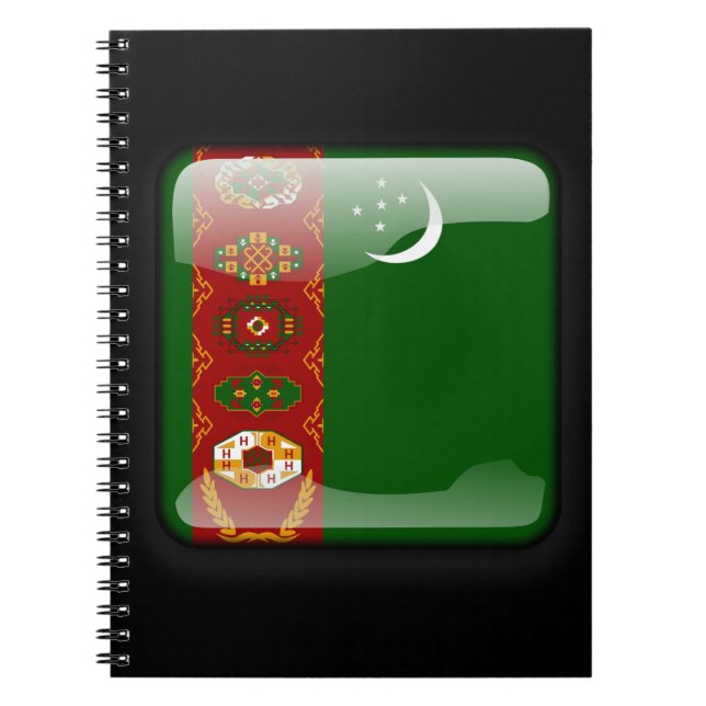 Flagge Turkmenistans Notizblock (Vorderseite)