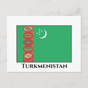 Flagge Turkmenistans Postkarte