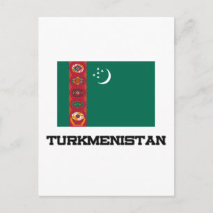 Flagge Turkmenistans Postkarte