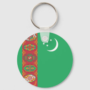 Flagge Turkmenistans Schlüsselanhänger