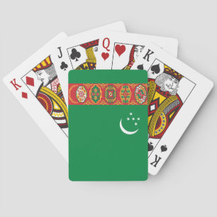 Flagge Turkmenistans Spielkarten
