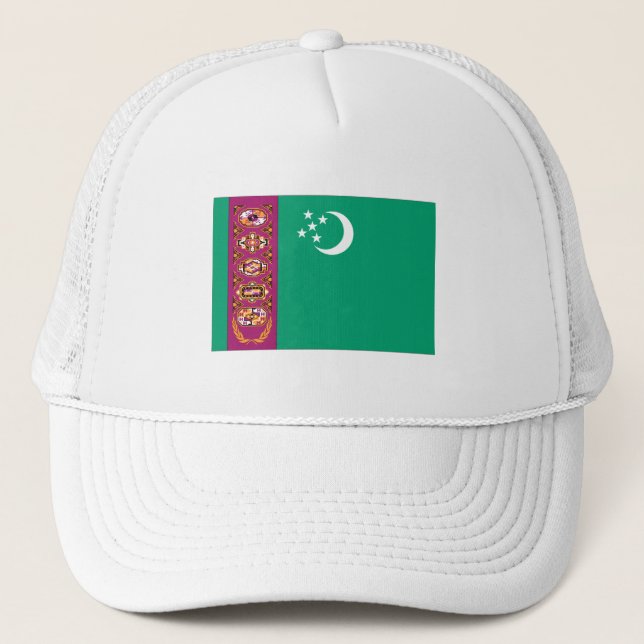 Flagge Turkmenistans Truckerkappe (Vorderseite)