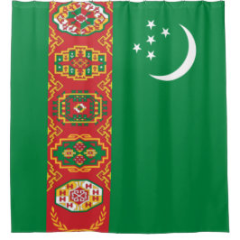 Flagge Turkmenistans (Turkmenien) Duschvorhang