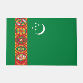 Flagge Turkmenistans (Turkmenien) Fußmatte