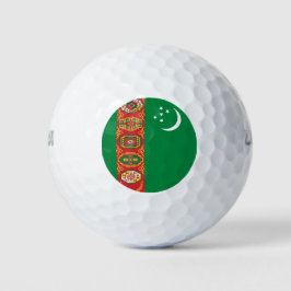 Flagge Turkmenistans (Turkmenien) Golfball