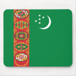 Flagge Turkmenistans (Turkmenien) Mousepad
