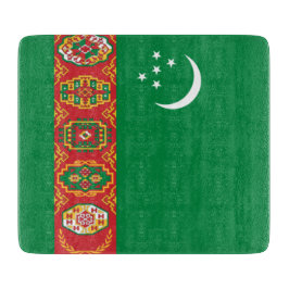 Flagge Turkmenistans (Turkmenien) Schneidebrett