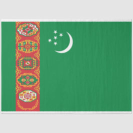 Flagge Turkmenistans (Turkmenien) Seidenpapier