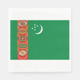 Flagge Turkmenistans (Turkmenien) Serviette