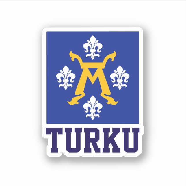 Flagge Turku, Finnland Aufkleber (Vorderseite)