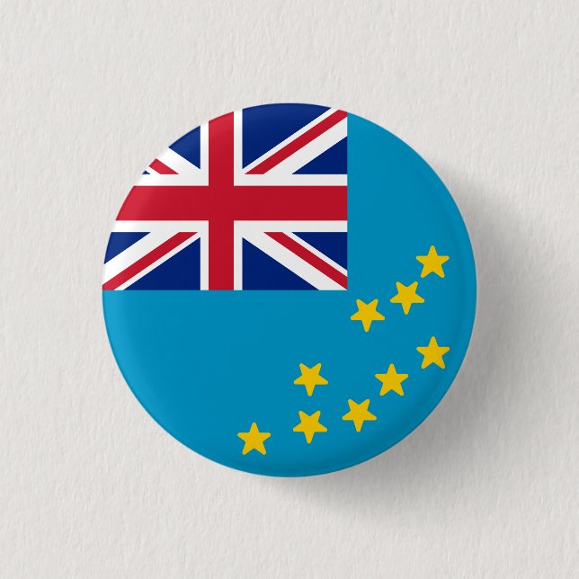 Flagge Tuvalus Button (Vorderseite)