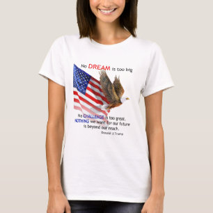 Flagge u. Trumpf-Zitat Eagles Donald J T-Shirt