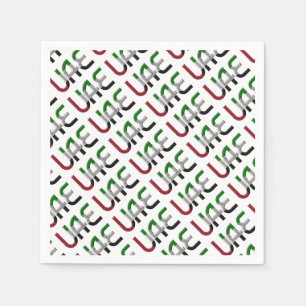 Flagge UAE Arabische Emirate färbt Typografie Serviette