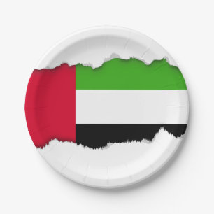 Flagge UAE Arabische Emirate Pappteller