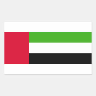 Flagge UAE Arabische Emirate Rechteckiger Aufkleber