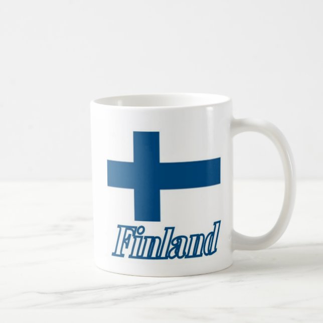 Flagge über Finnland-Entwurf Tasse (Rechts)