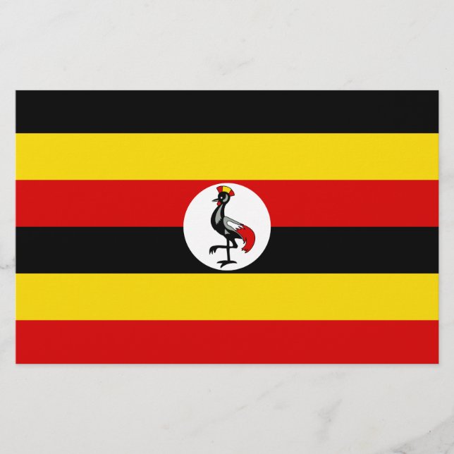 Flagge Ugandas Briefpapier (Vorderseite)