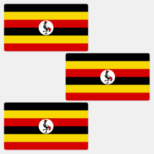 Flagge Ugandas Etiketten