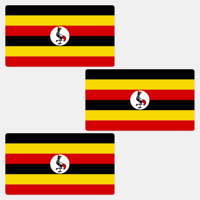 Flagge Ugandas Etiketten (Gruppe)