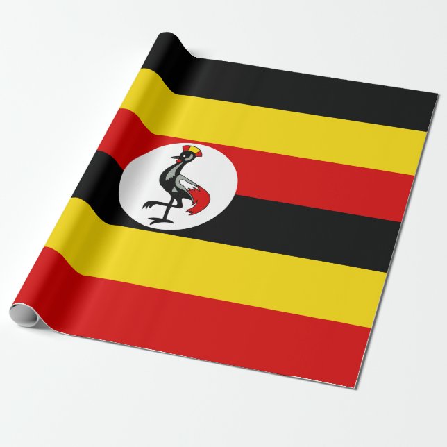 Flagge Ugandas Geschenkpapier (Ungerollt)