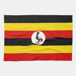 Flagge Ugandas Geschirrtuch