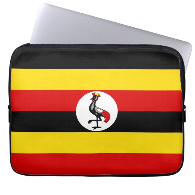 Flagge Ugandas Laptopschutzhülle (Vorderseite)