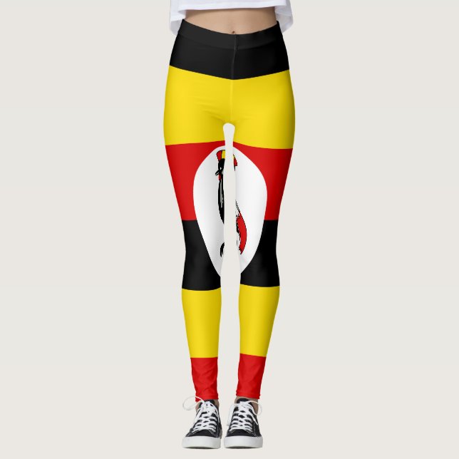 Flagge Ugandas Leggings (Vorderseite)