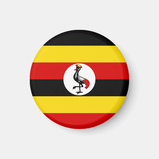 Flagge Ugandas Magnet (Vorne)