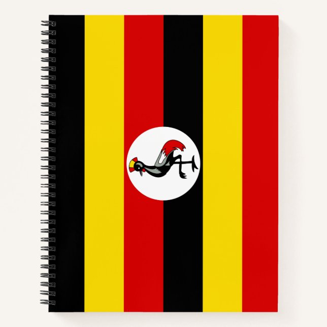 Flagge Ugandas Notizbuch (Vorderseite)