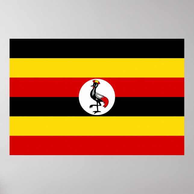 Flagge Ugandas Poster (Vorne)