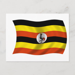 Flagge Ugandas Postkarte
