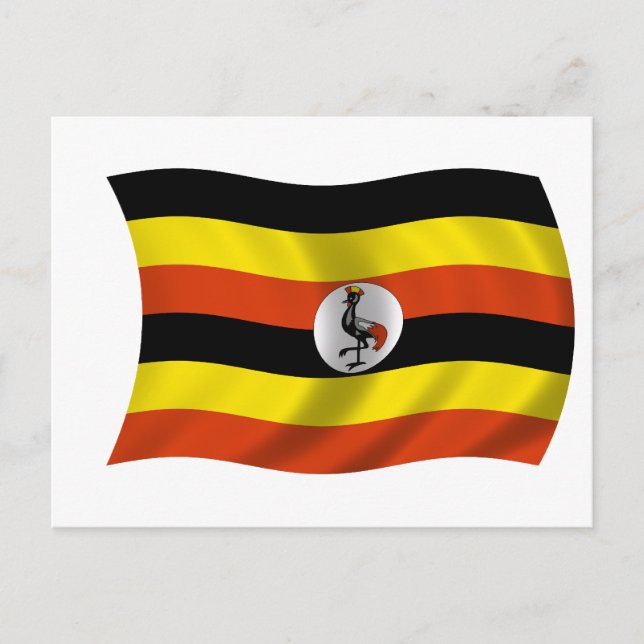 Flagge Ugandas Postkarte (Vorderseite)