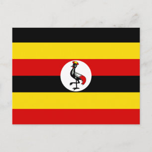 Flagge Ugandas Postkarte