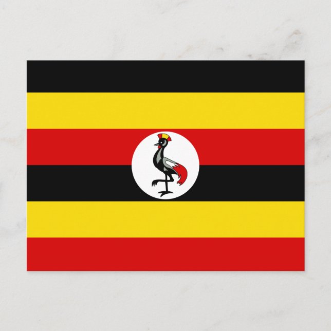Flagge Ugandas Postkarte (Vorderseite)