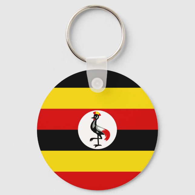 Flagge Ugandas Schlüsselanhänger (Vorderseite)