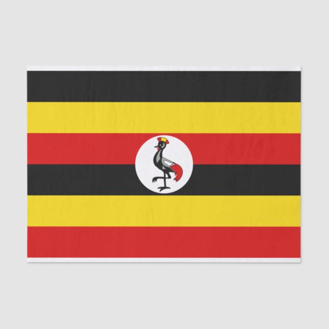 Flagge Ugandas Seidenpapier (Vorderseite)