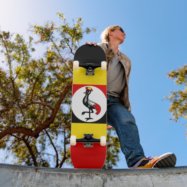 Flagge Ugandas Skateboard (Außenbereich 1)