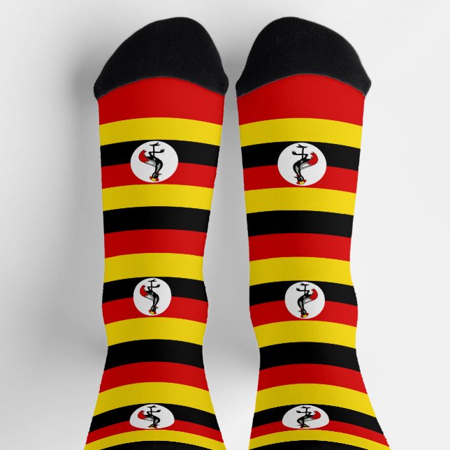 Flagge Ugandas Socken (Oben)