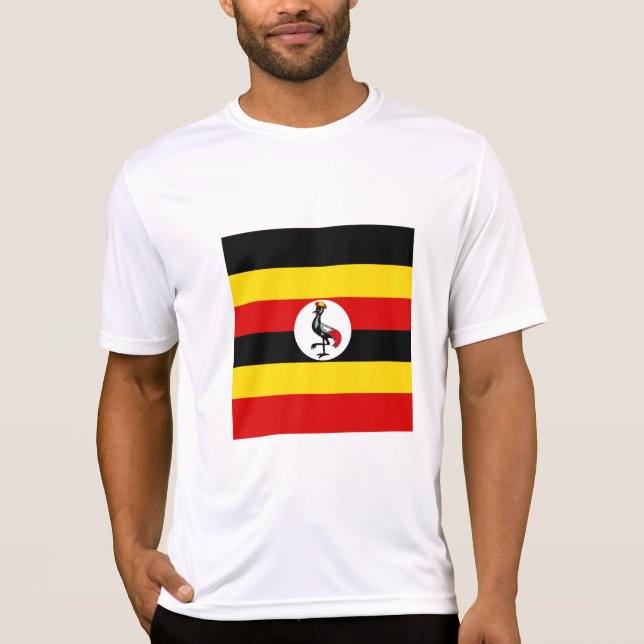Flagge Ugandas T-Shirt (Vorderseite)
