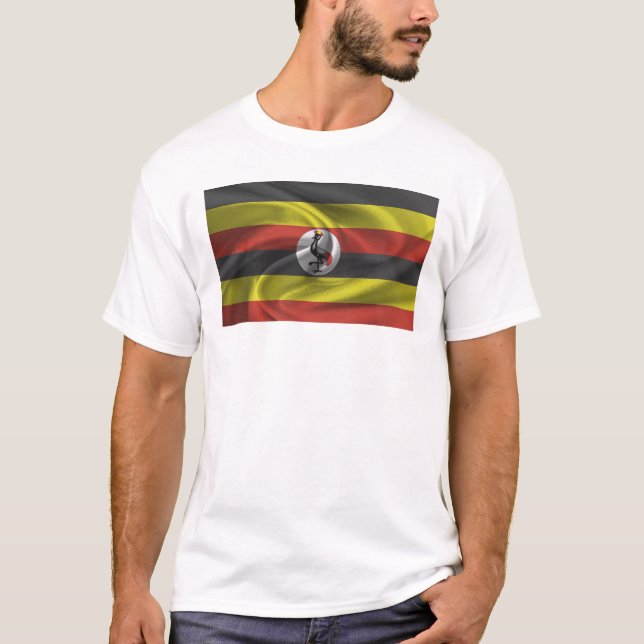 Flagge Ugandas T-Shirt (Vorderseite)