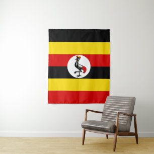 Flagge Ugandas Wandteppich