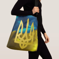 Flagge Ukraine 3D und Tryzub Crossbody Tasche