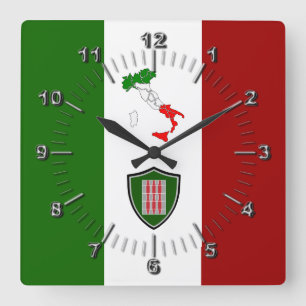 Flagge Umbriens (Italien) Quadratische Wanduhr