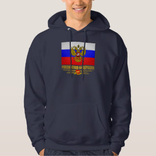 Flagge und Emblem der Russischen Föderation Hoodie