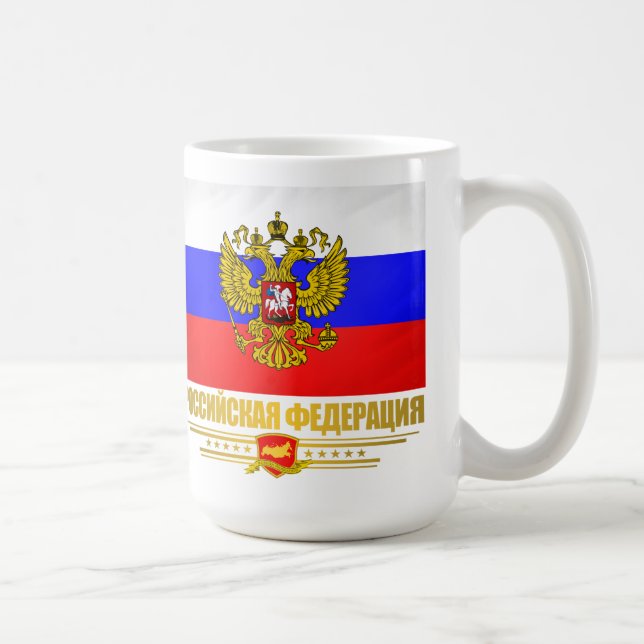 Flagge und Emblem der Russischen Föderation Tasse (Rechts)